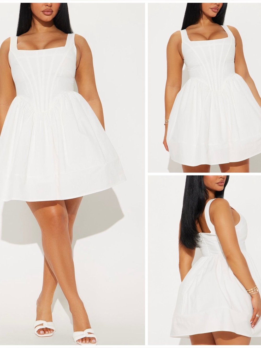 Rylie Corset Mini Dress - White